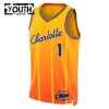 Charlotte Hornets Lamelo Ball Jordan 2025-26 City Edition Kulta Lasten Pelipaidat Swingman
